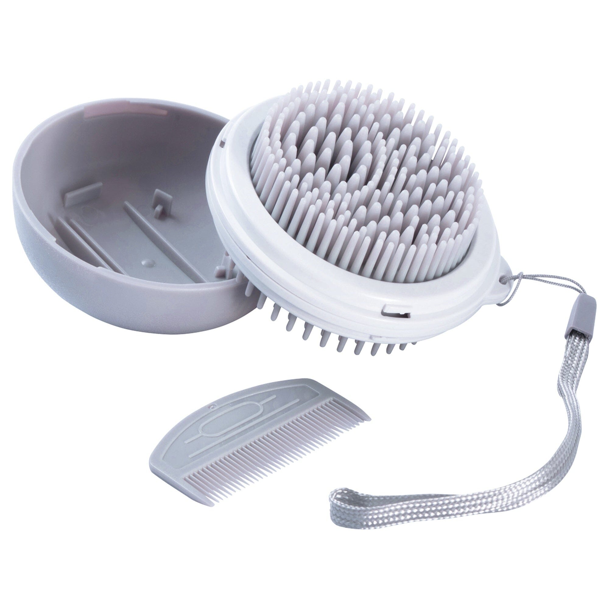 Pet Life ® 'Bravel' 3-in-1 Travel Pocketed Dual Grooming Brush and Pet Comb