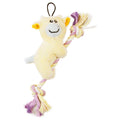 Pet Life ® 'Broom-Lick' Plush and Jute Rope Squeaking Newborn Cat and Dog Toy