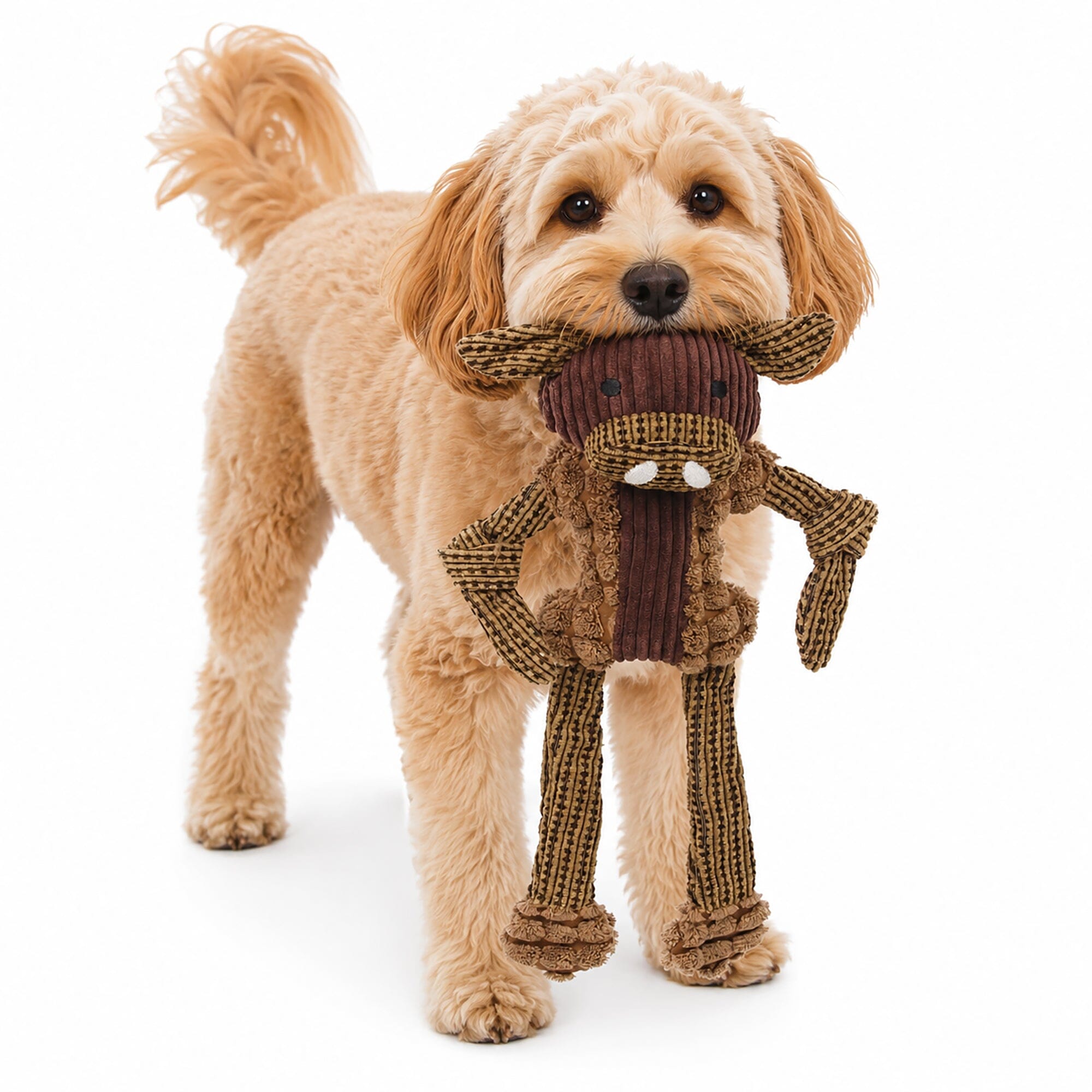 Pet Life ® 'Bull Mannequin' Natural Jute Rope Chew Tug Plush Dog Toy