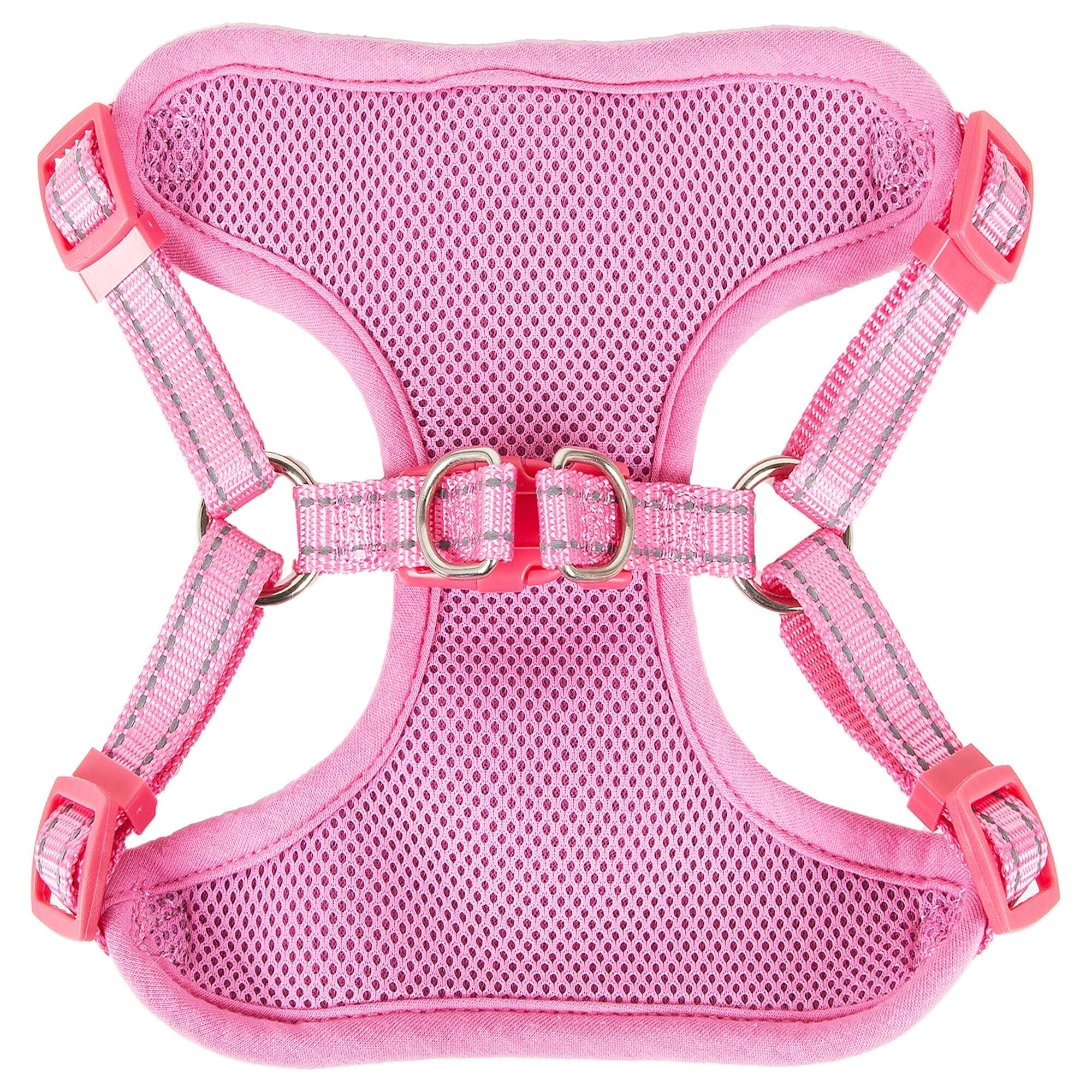 Pet Life ®  'Chichi Shaggy' Mesh Reversed Adjustable Fashion Dog Harness W/ Shaggy Neck Tie