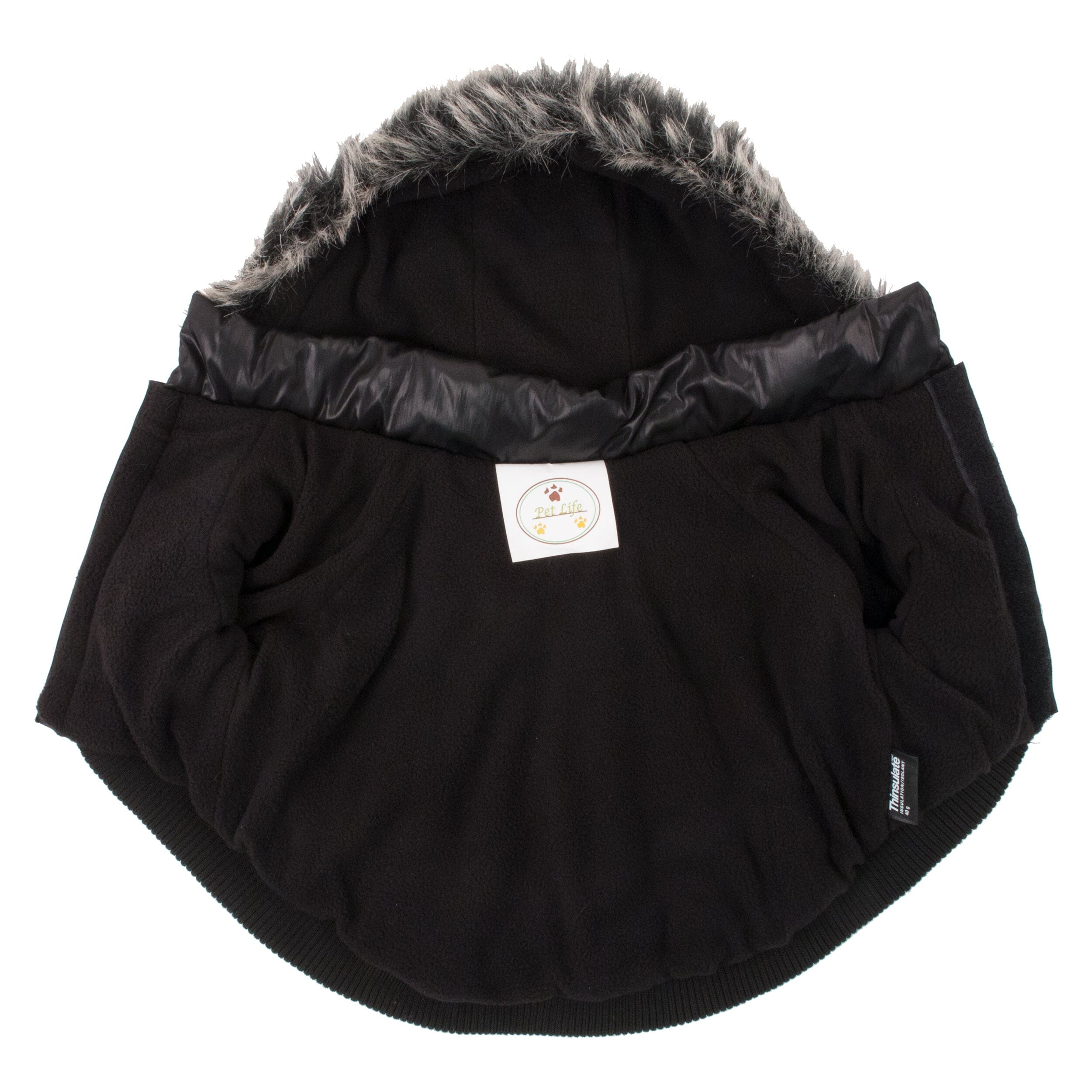 Pet Life ® Classic Metallic Fashion 3M Insulated Dog Coat Parka  w/ Removable Hood