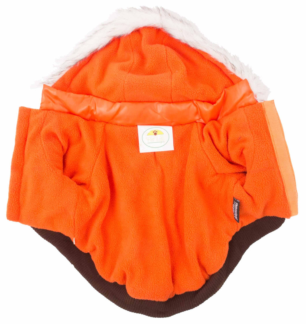 Pet Life ® Classic Metallic Fashion 3M Insulated Dog Coat Parka  w/ Removable Hood