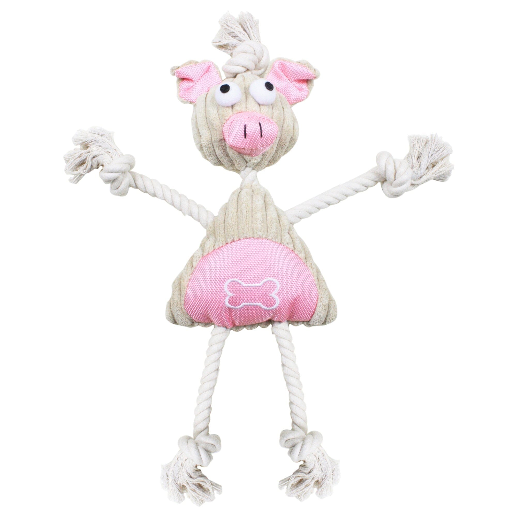 Pet Life ® 'Doll Mannequin' Natural Jute and Rope Squeak Dog Toy