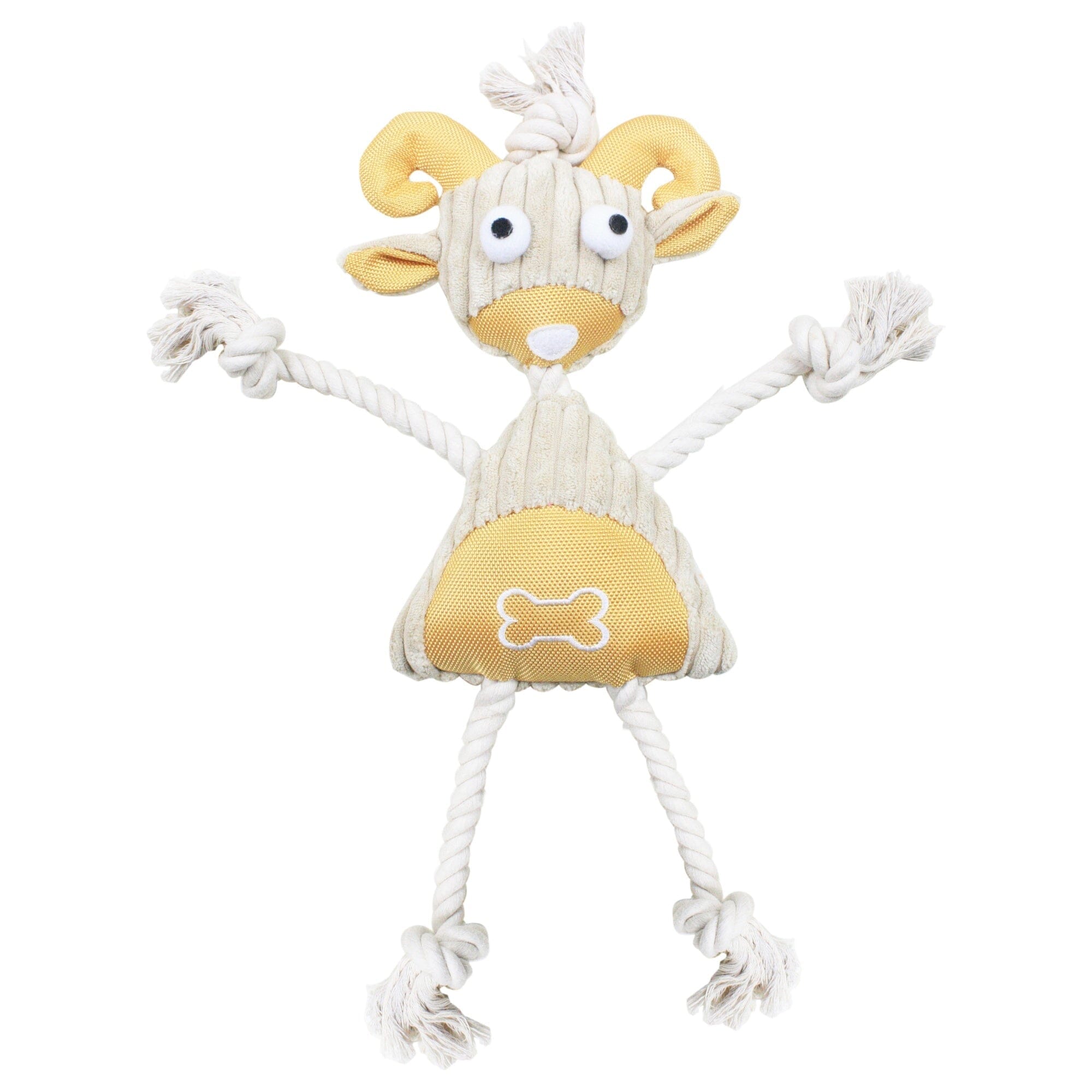 Pet Life ® 'Doll Mannequin' Natural Jute and Rope Squeak Dog Toy