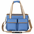 Pet Life ® Dual Snap Pocketed Fashion Designer Canvas Travel Pet Dog Carrier