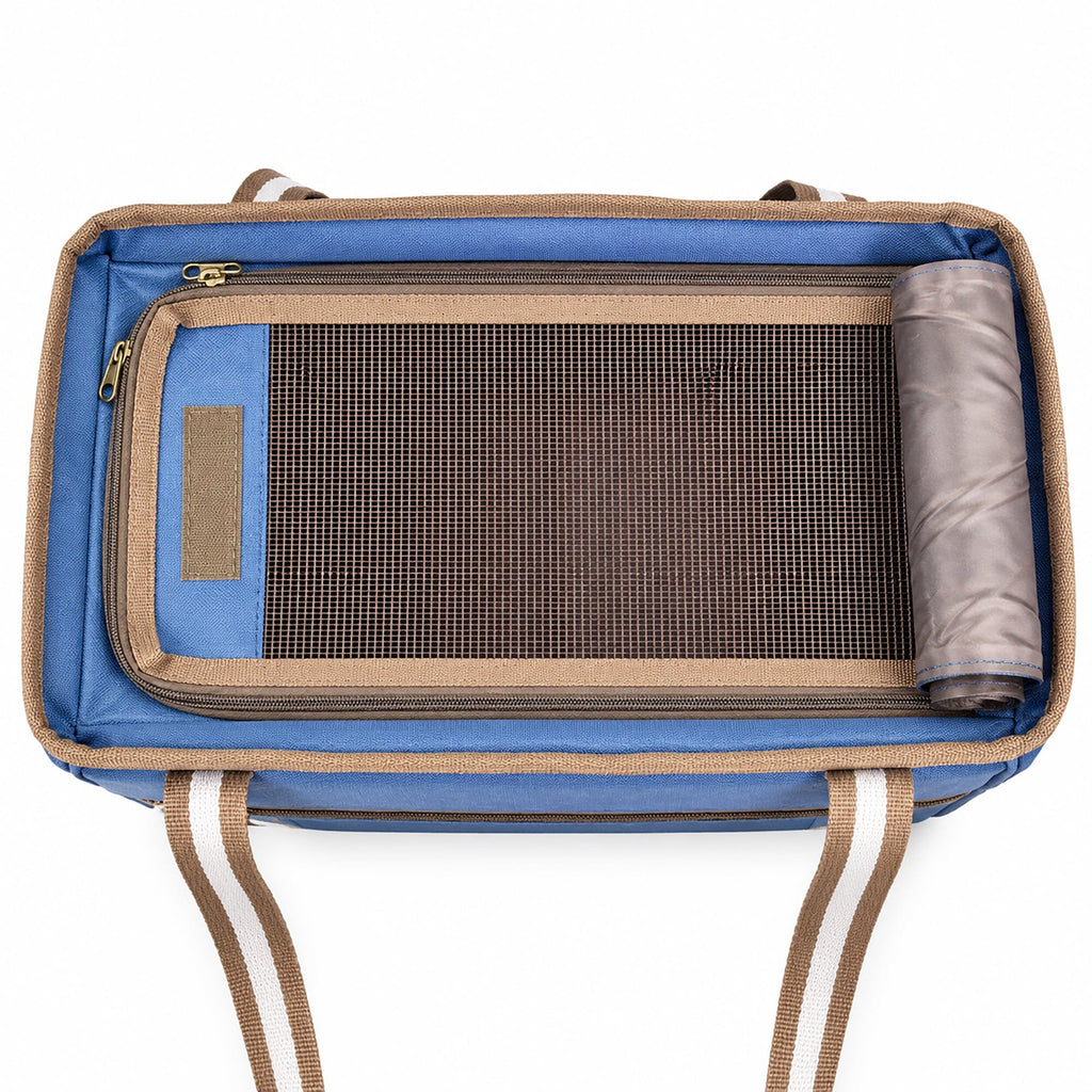 Pet Life ® Dual Snap Pocketed Fashion Designer Canvas Travel Pet Dog Carrier