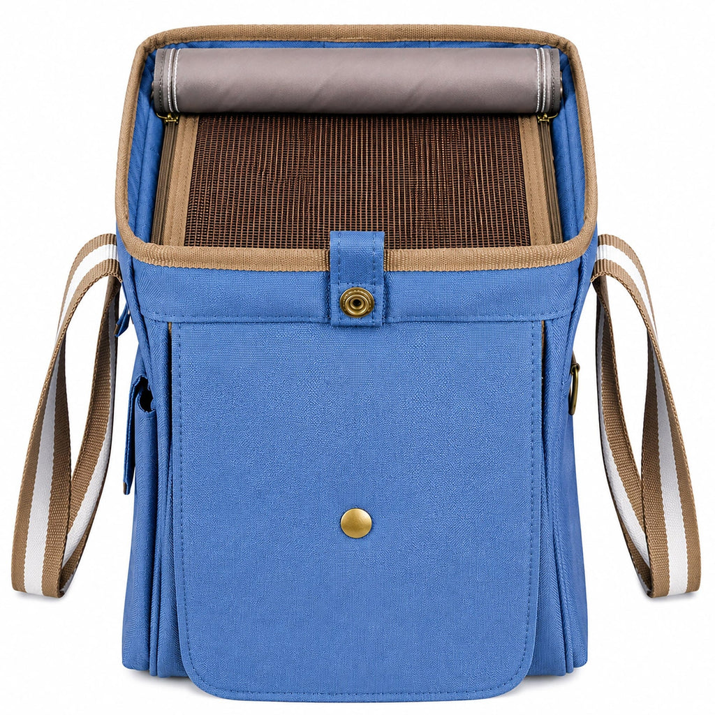 Pet Life ® Dual Snap Pocketed Fashion Designer Canvas Travel Pet Dog Carrier