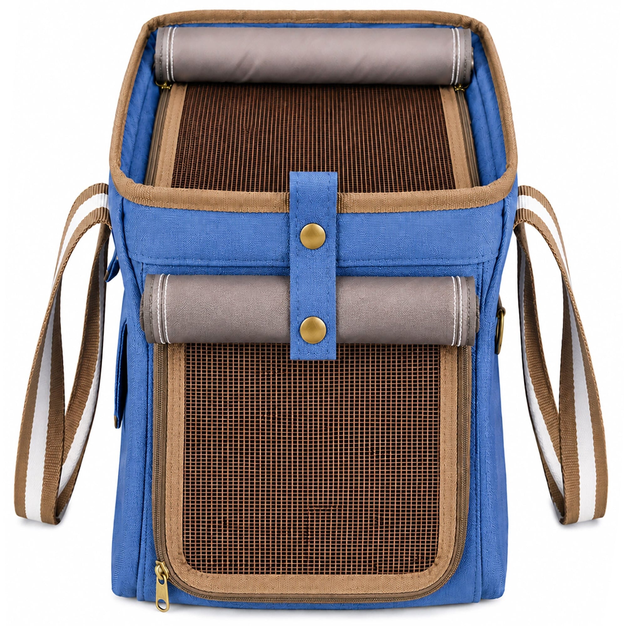Pet Life ® Dual Snap Pocketed Fashion Designer Canvas Travel Pet Dog Carrier