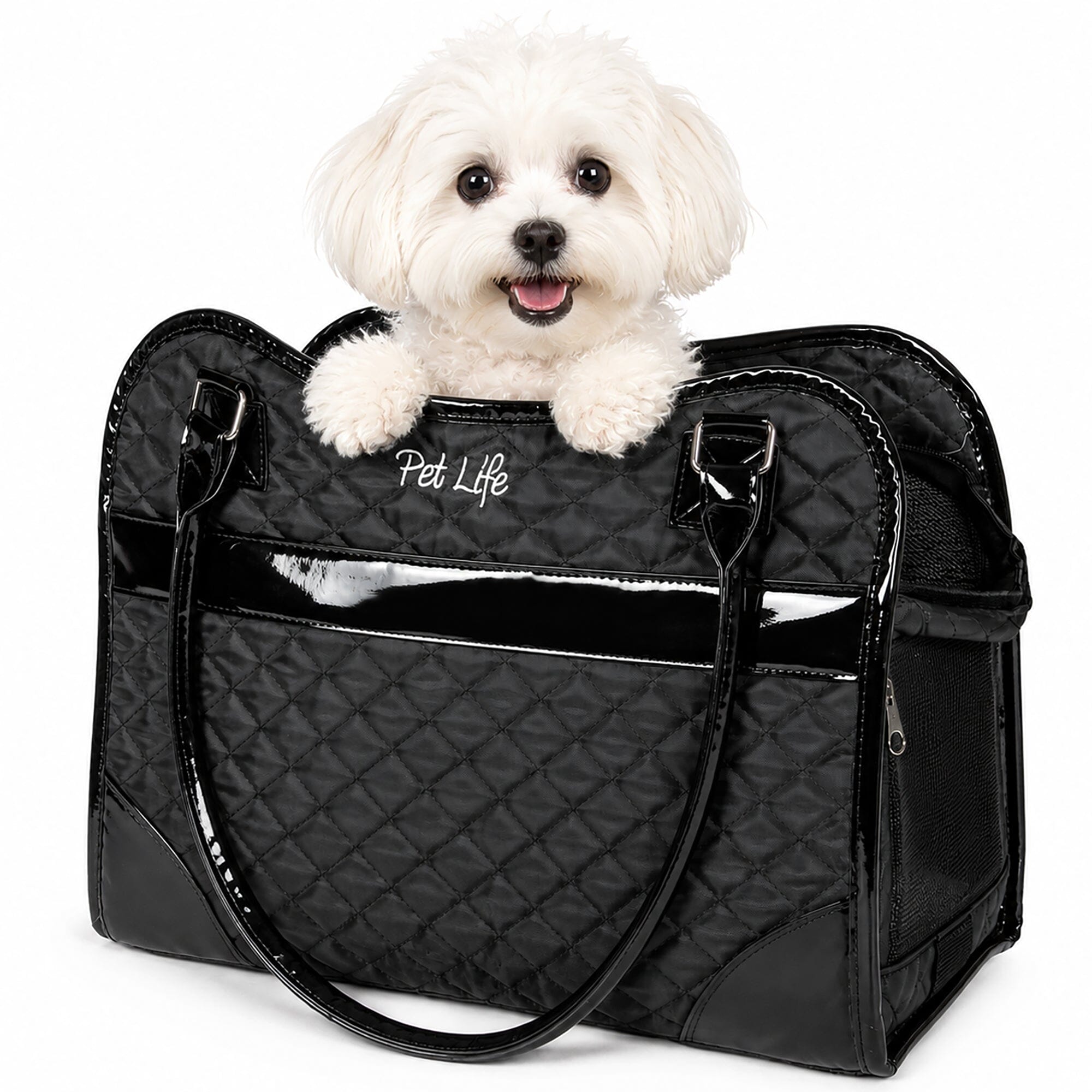 Pet Life ® Exquisite Airline Approved Designer Travel Pet Dog Handbag Carrier