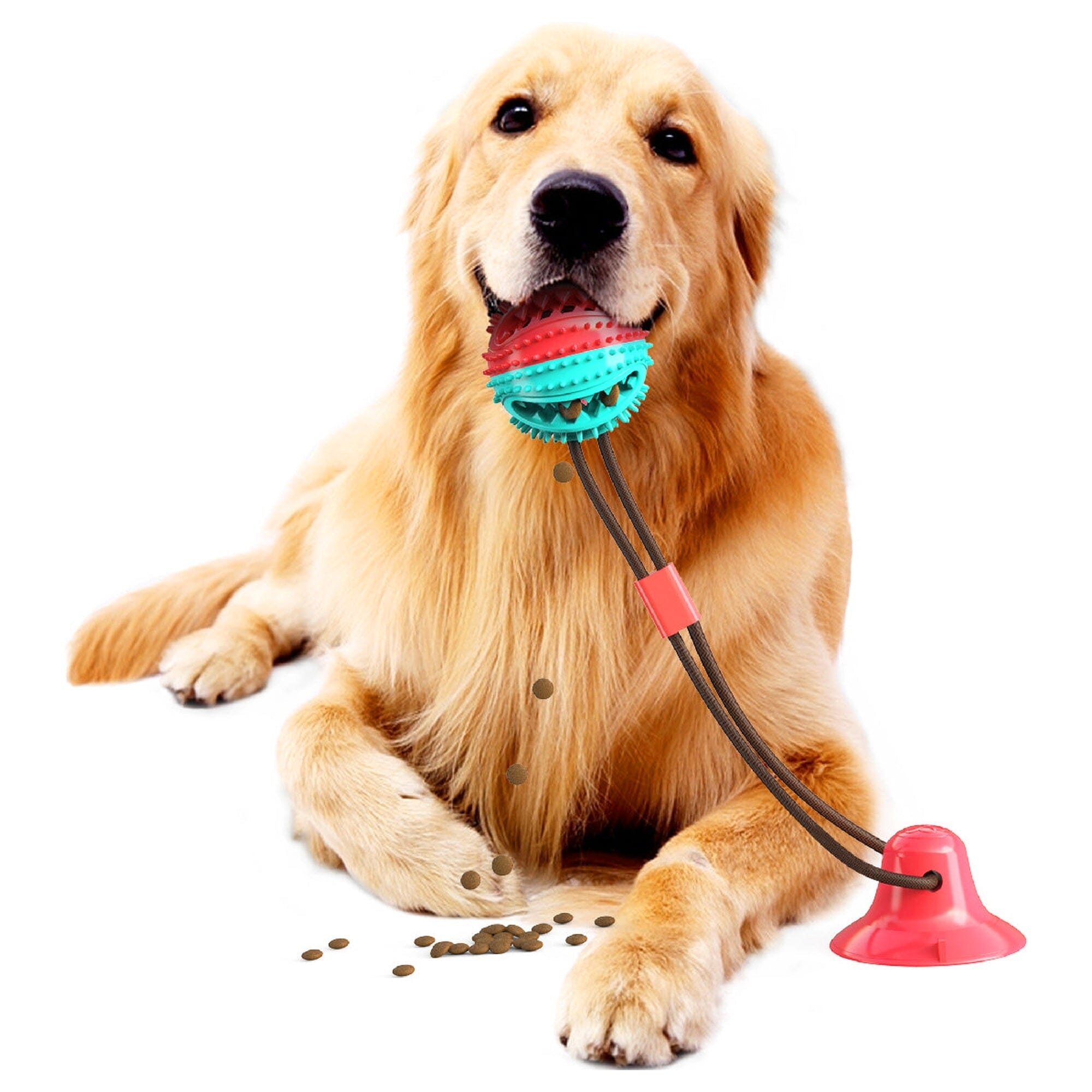 Pet Life ® 'Grip N' Play' Treat Dispensing Ball Shaped Suction Cup Dog Toy