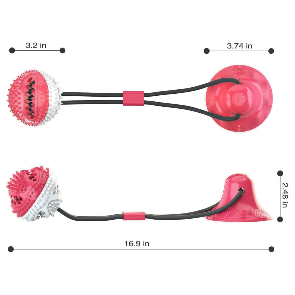 Pet Life ® 'Grip N' Play' Treat Dispensing Ball Shaped Suction Cup Dog Toy