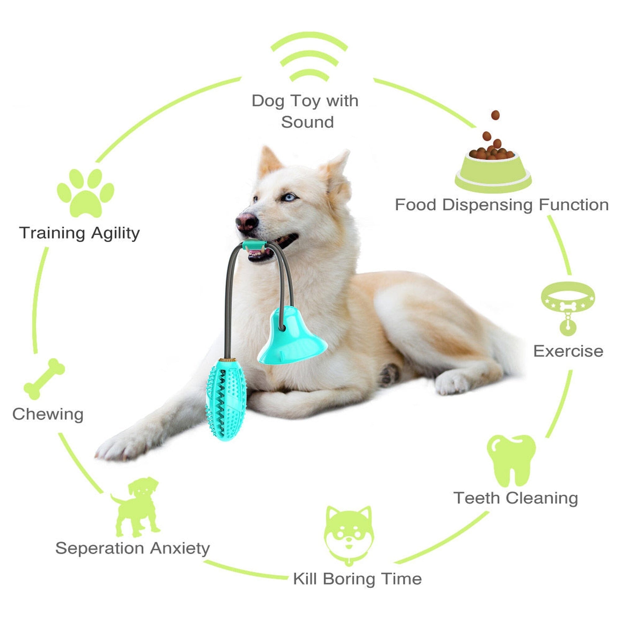 Pet Life ® 'Grip N' Play' Treat Dispensing Football Shaped Suction Cup Dog Toy