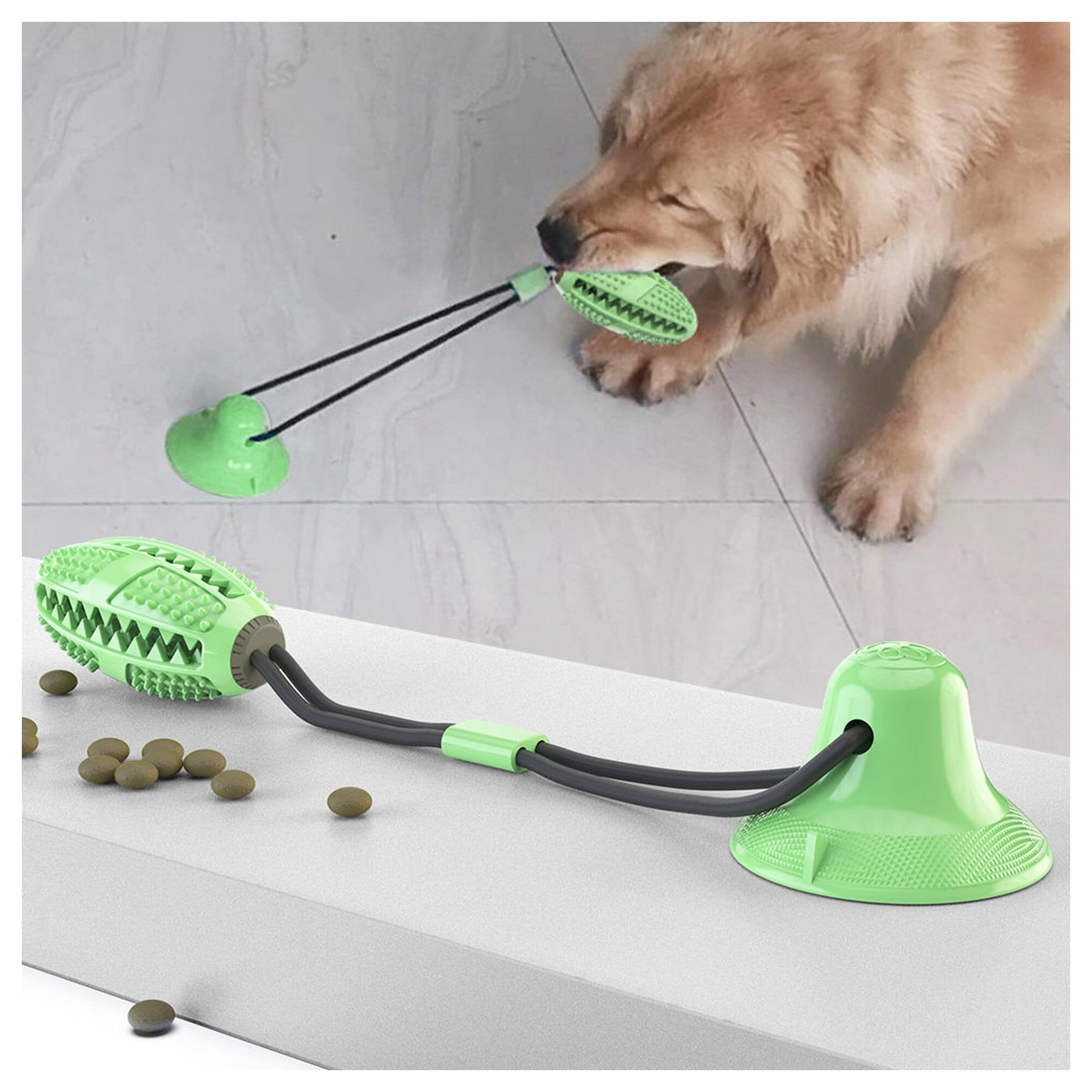Pet Life ® 'Grip N' Play' Treat Dispensing Football Shaped Suction Cup Dog Toy
