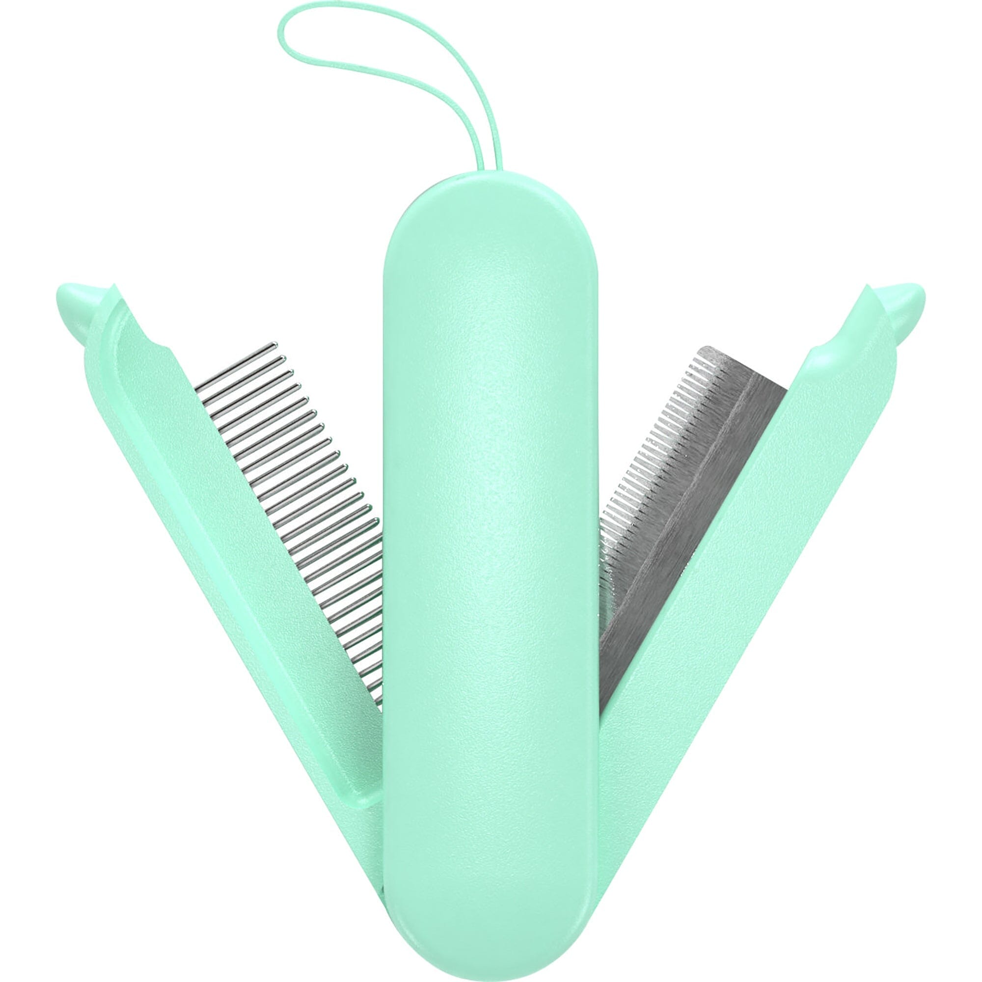 Pet Life ® 'JOYNE' Multi-Functional 2-in-1 Swivel Travel Grooming Comb and Deshedder