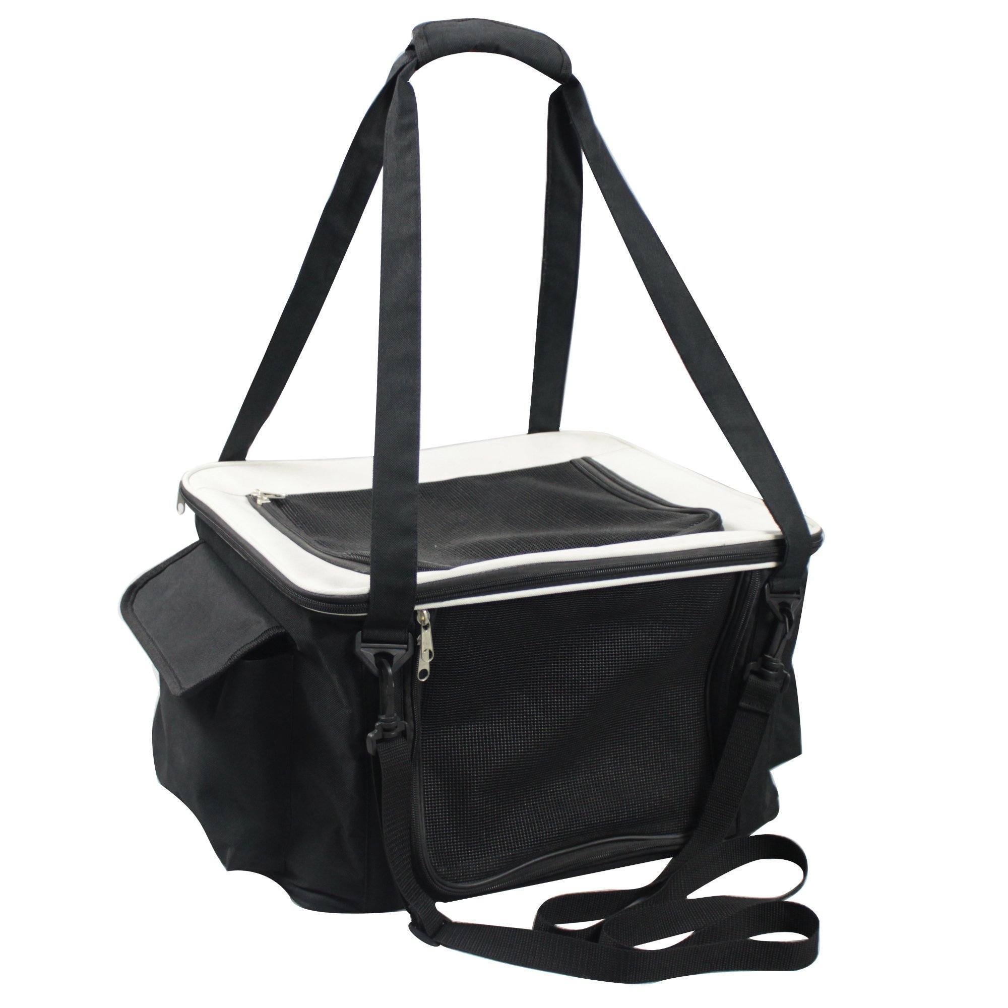 Pet Life ® Lightweight Collapsible Safety Travel Wire Folding Pet Dog Car Seat Carseat Carrier Crate