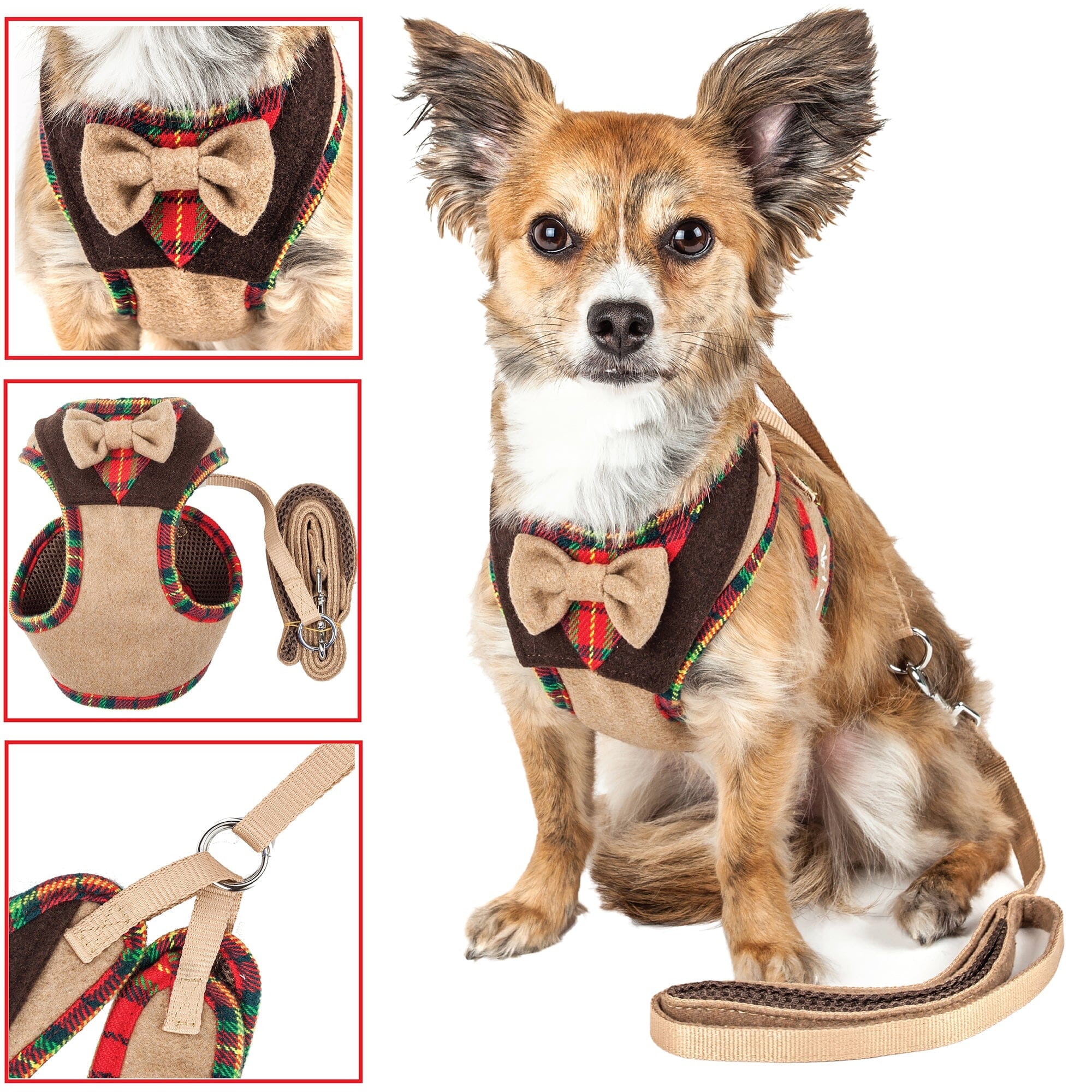 Pet Life ® Luxe 'Dapperbone' 2-In-1 Adjustable Fashion Dog Harness and Leash
