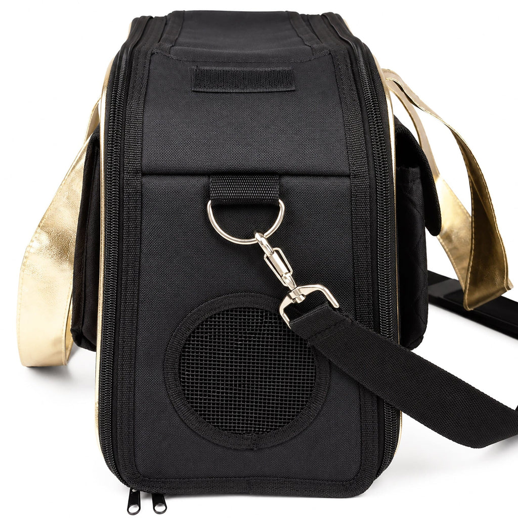 Pet Life ® Mystique Airline Approved Fashion Designer Travel Pet Dog Carrier w/ Pouch