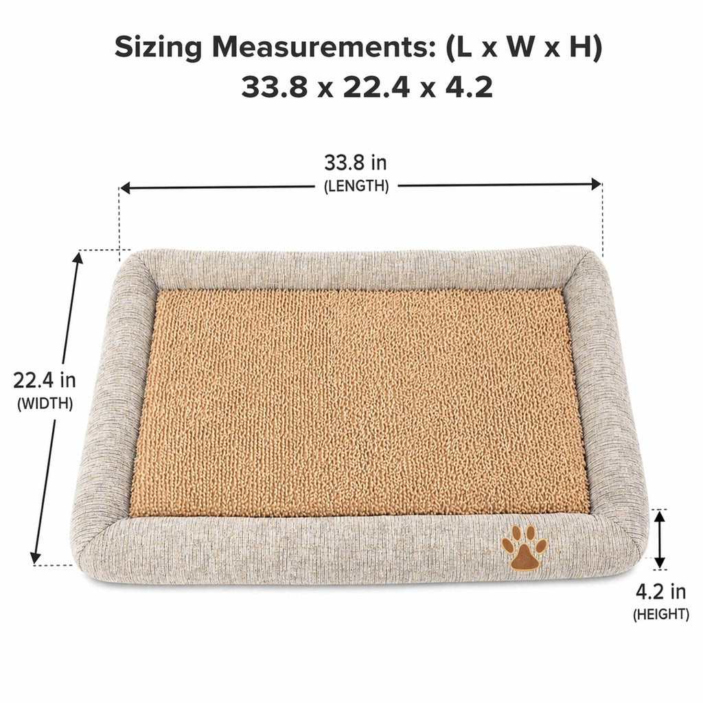 Pet Life ® 'Neutral Carpentry' Fashion Designer Nano-Silver Anit-Bacterial Pet Dog Bed Lounge