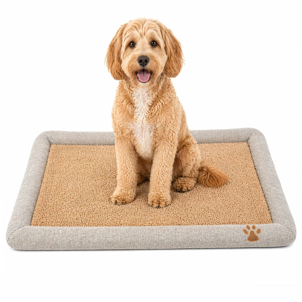 Pet Life ® 'Neutral Carpentry' Fashion Designer Nano-Silver Anit-Bacterial Pet Dog Bed Lounge
