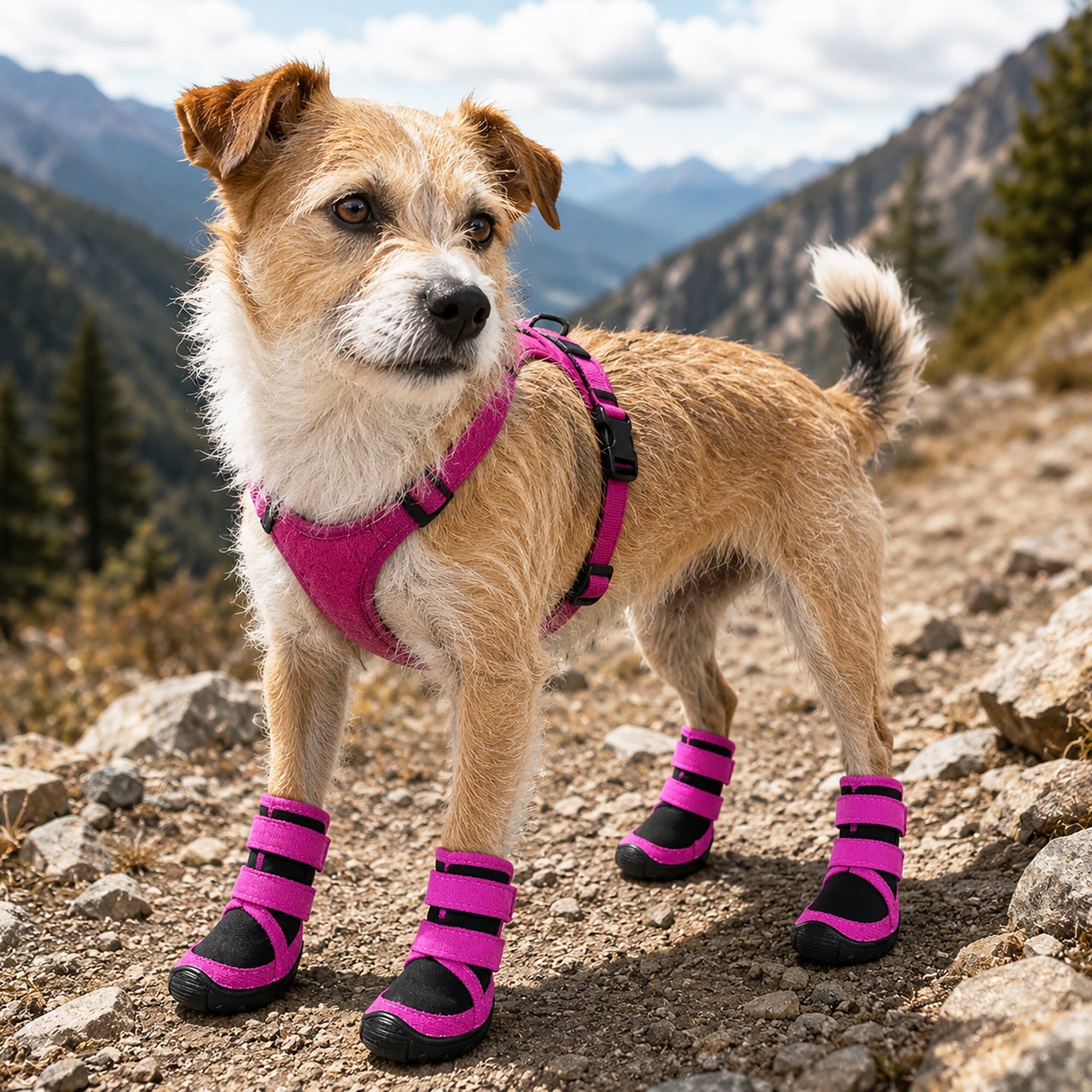 Pet Life ® 'Performance-Coned' Premium Stretch High Ankle Support Dog Shoes - Set Of 4