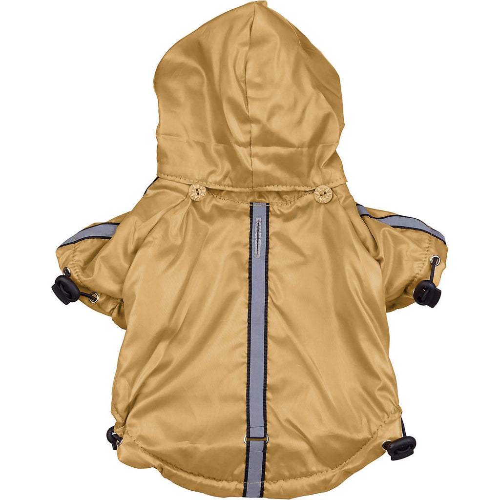 Pet Life ® 'Reflecta-Sport' Multi-Adjustable Reflective Weather-Proof Dog Raincoat w/ Removable Hood