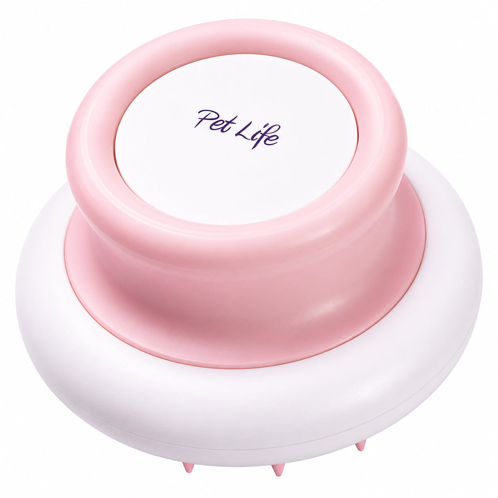 Pet Life ® 'Scwubba' Handheld Bathing Brushing and Massaging Soft Flexible Grooming Pet Comb