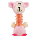 Pet Life ® Totty-Chew' Plush and Rubber Squeaking Newborn Teething Cat and Dog Toy