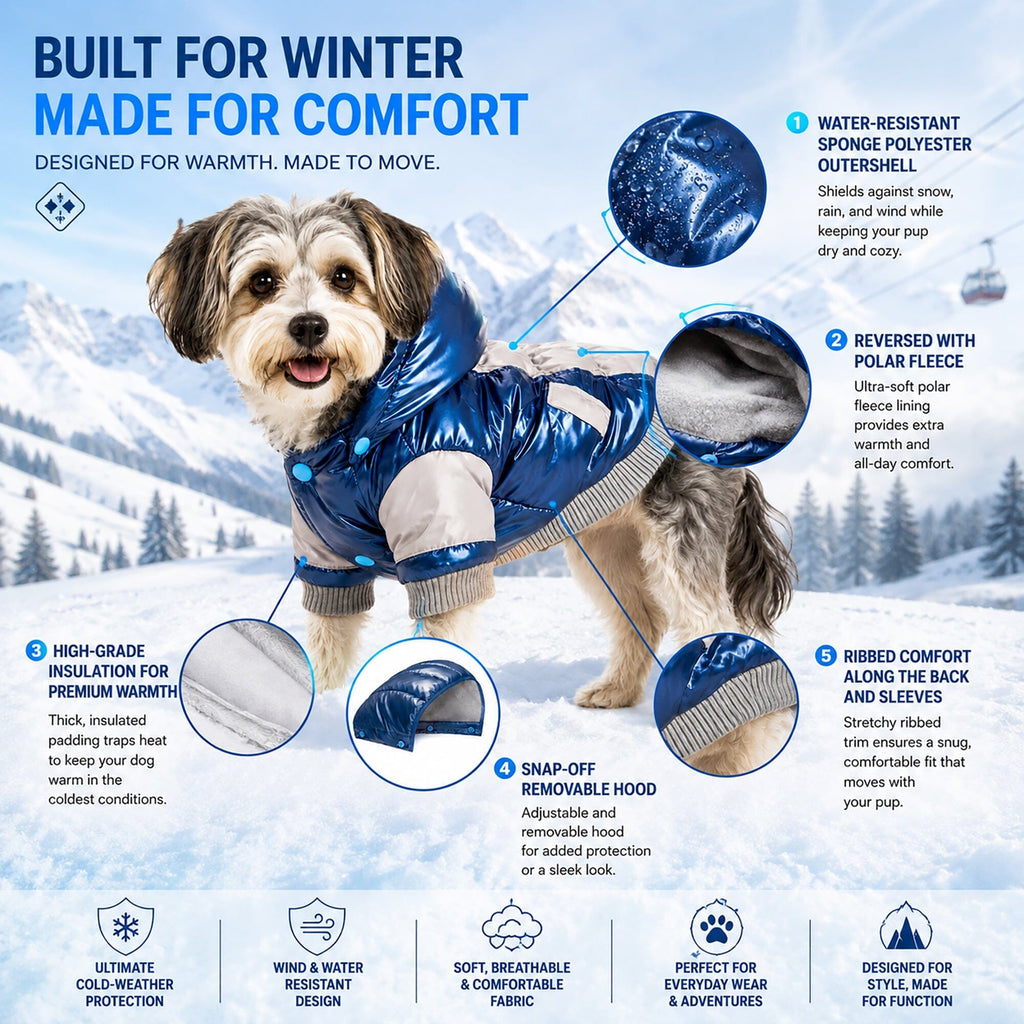 Pet Life ® 'Vintage Aspen' 3M Insulated Sporty Ski Dog Jacket w/ Removable Hood