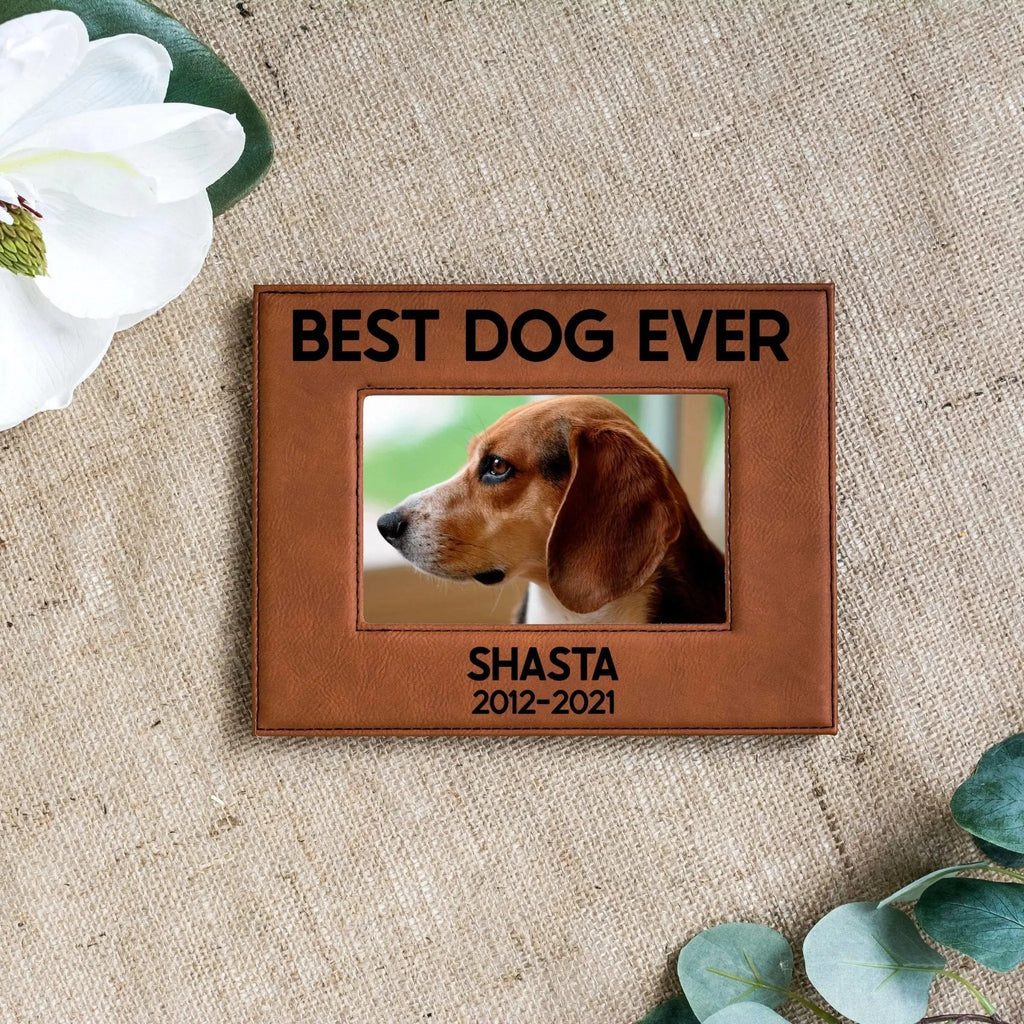 Pet Memorial Frame, Dog Memorial Leather Photo Frame, pet memorial gift, pet loss gift, dog memorial gift, dog memorial frame