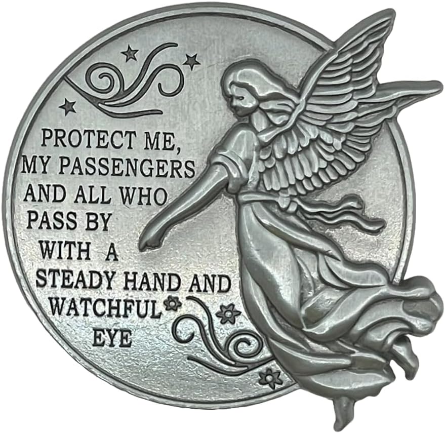 Guardian Angel Car Visor Clip - Metal Auto Accessory Gift for New Drivers