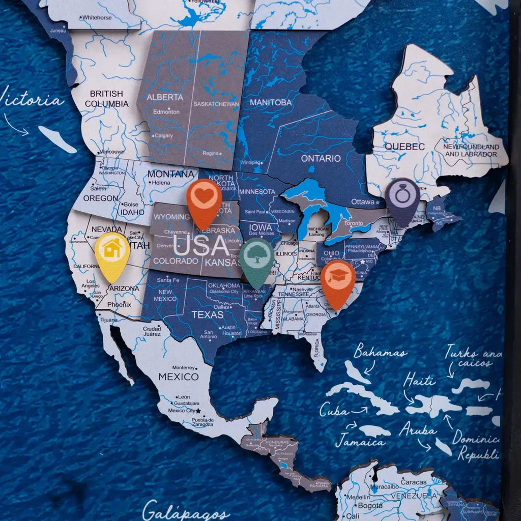 Wooden Location Pins