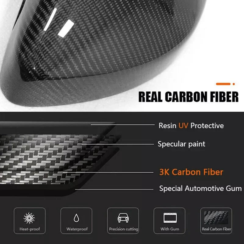 Real Carbon Fiber Mirror Replacement for Model S / X