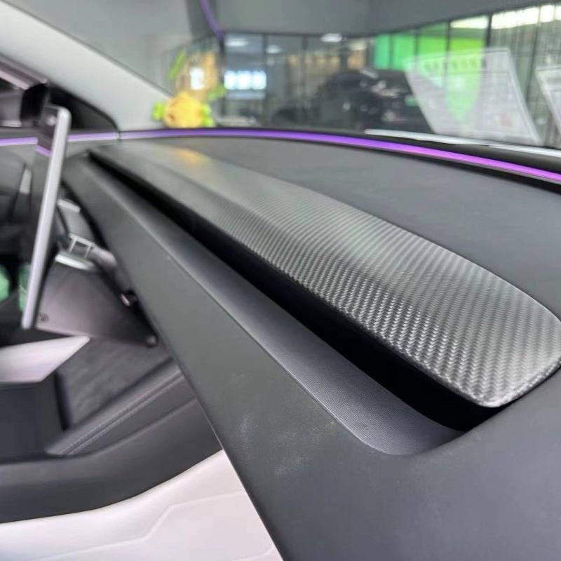 Real Carbon Fiber Replacement Dashboard Cover for Model 3 Highland / Model Y Juniper / Model YL