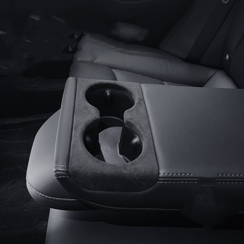 Alcantara Rear Cup Holder Cover for Model 3 Highland | Water-Resistant