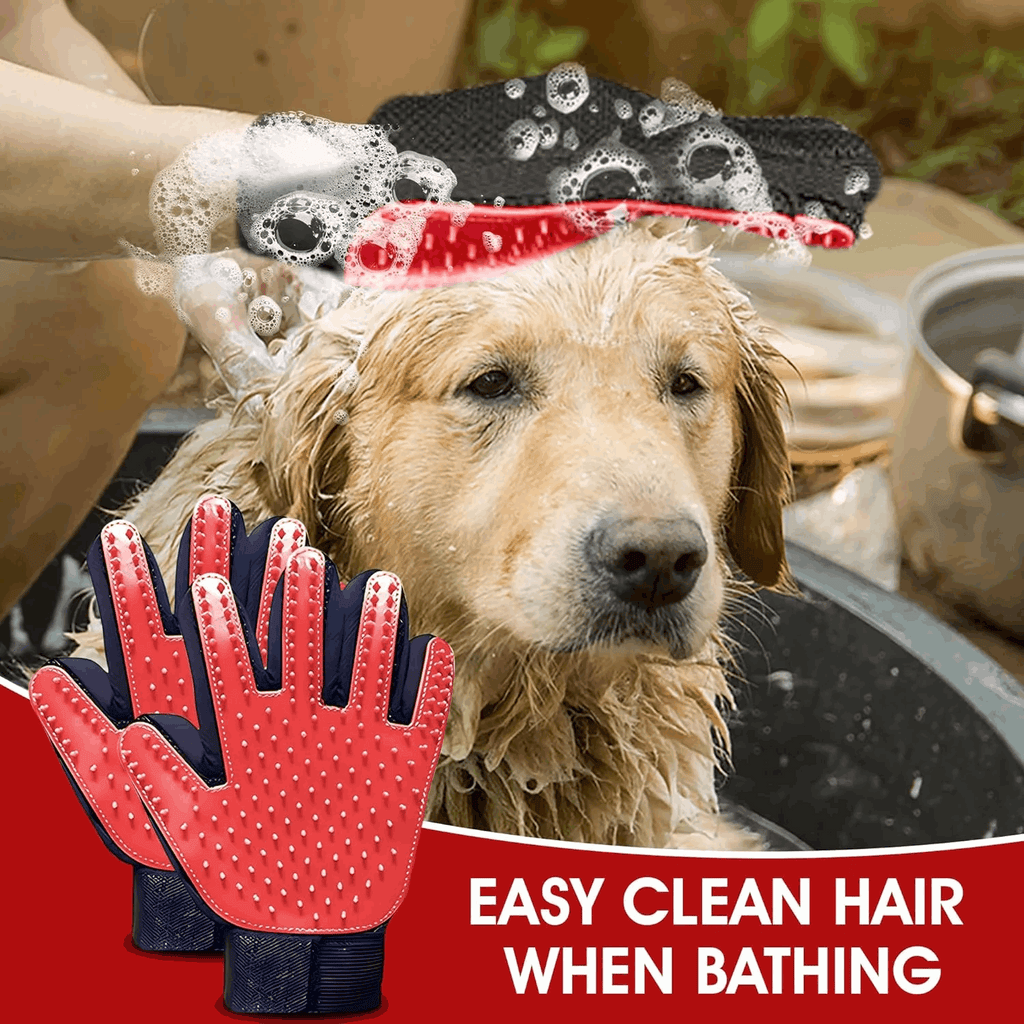 Silicone Pet Grooming Gloves – Fur Remover Mittens, 1 Pair