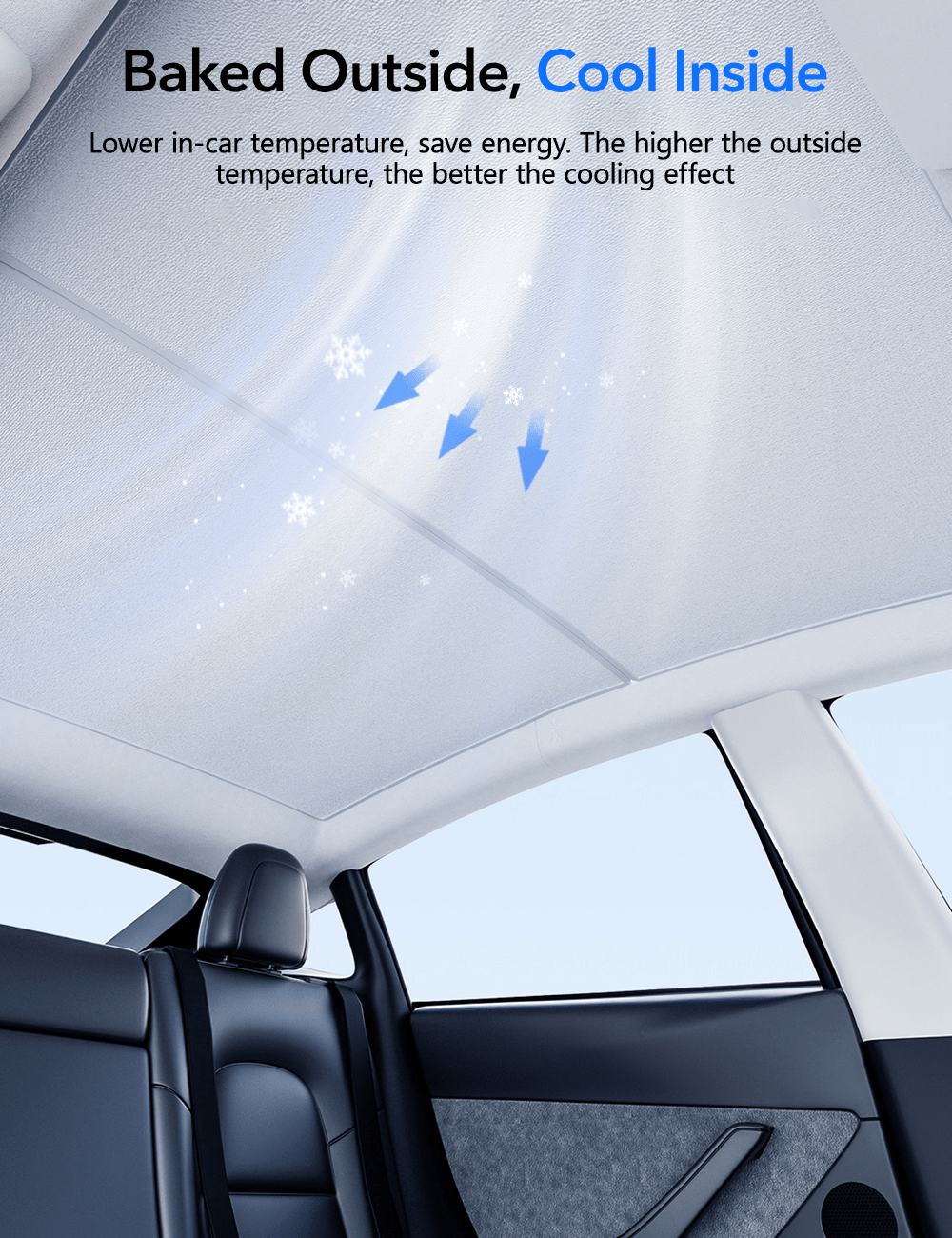 Glass Roof Sunshade for Tesla Model Y | TESERY