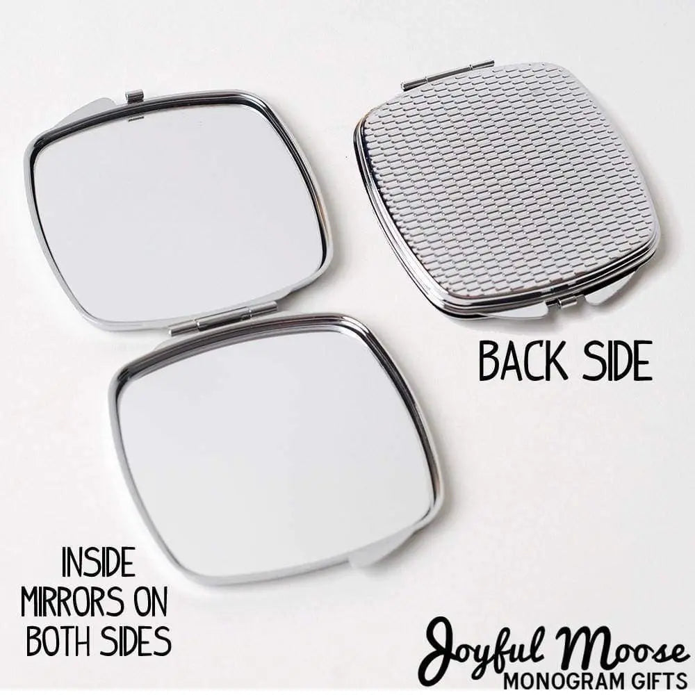 Royal Purple Chevron Personalized Compact Mirror