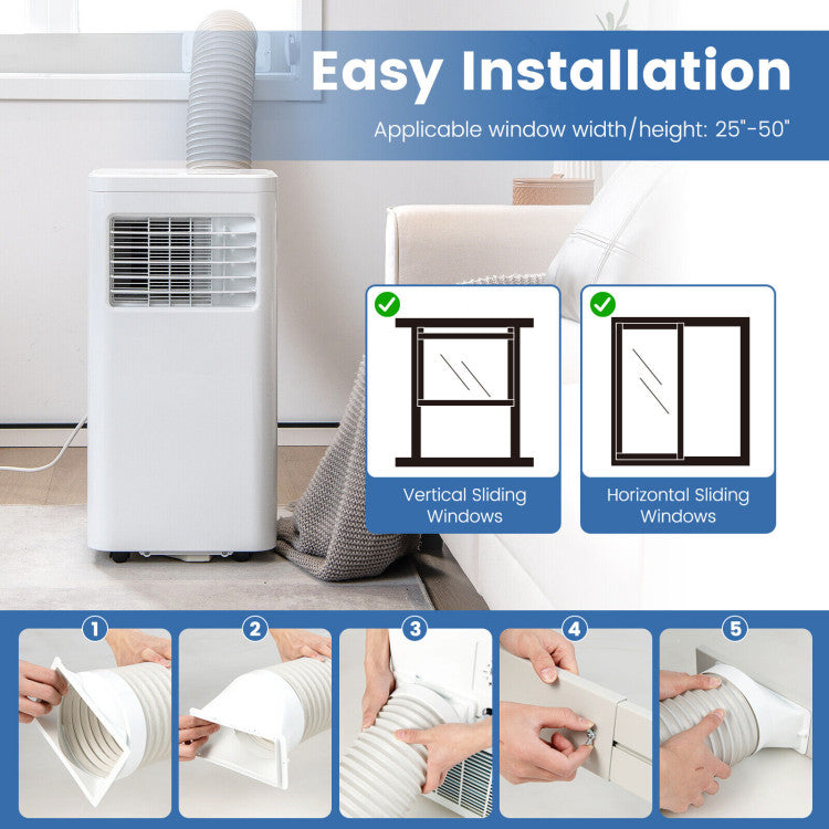 5000 BTU(SACC) Portable Air Conditioner Cools 250 Sq.Ft