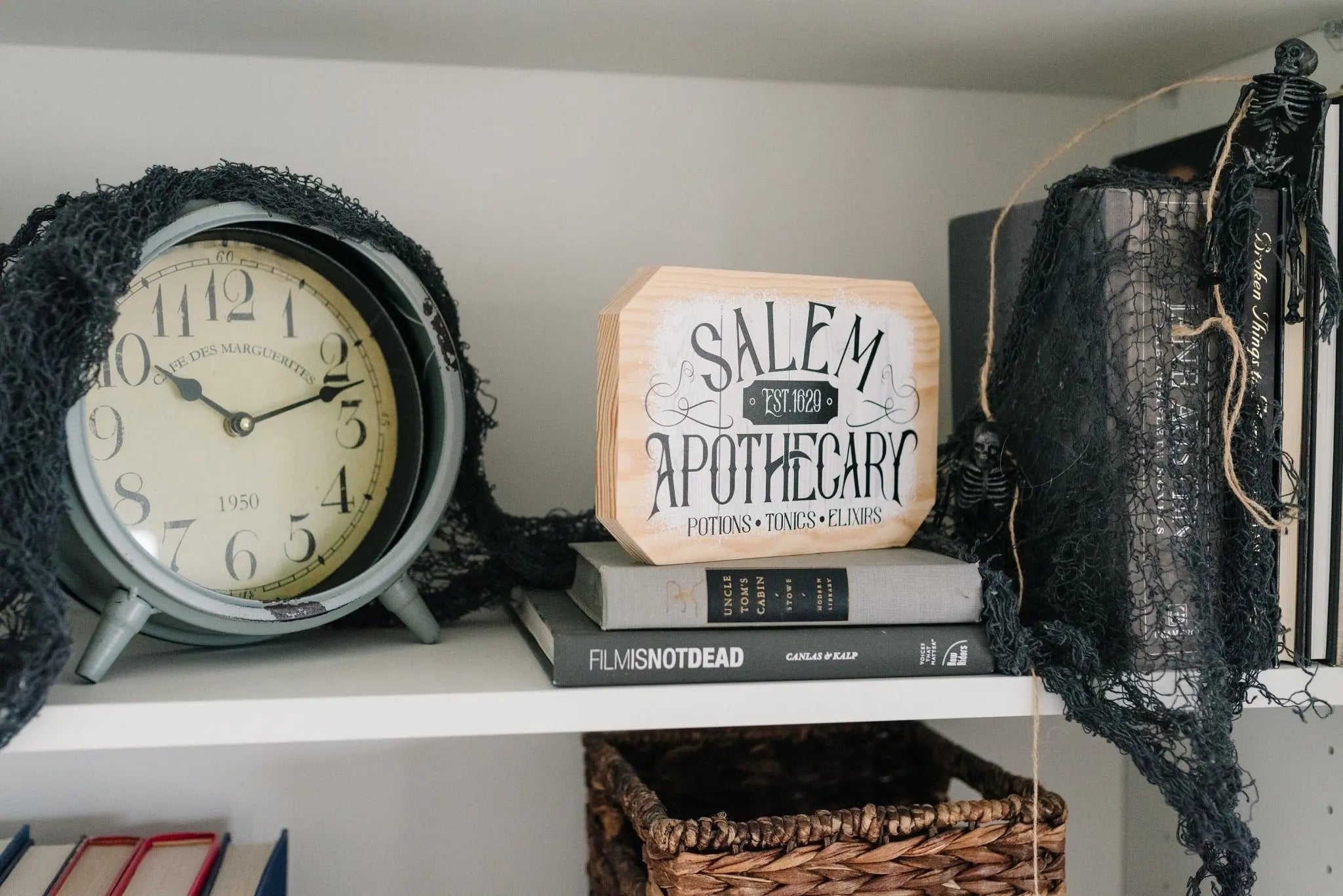 Salem Apothecary Sign Halloween Decor, wood block home decor, Fall decor wood sign
