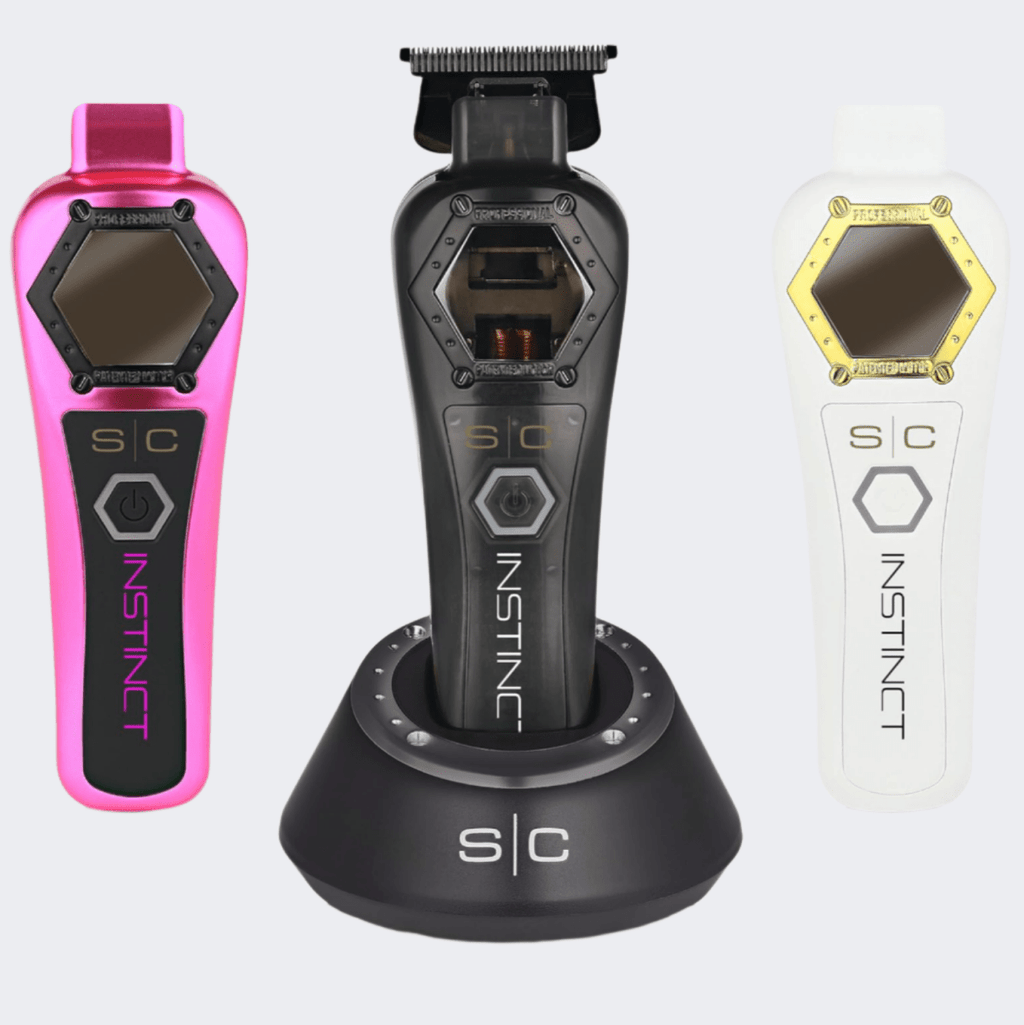 StyleCraft Rebel 2.0 Clipper, Instinct Metal Trimmer with FREE Instinct Metal Foil Shaver Pink