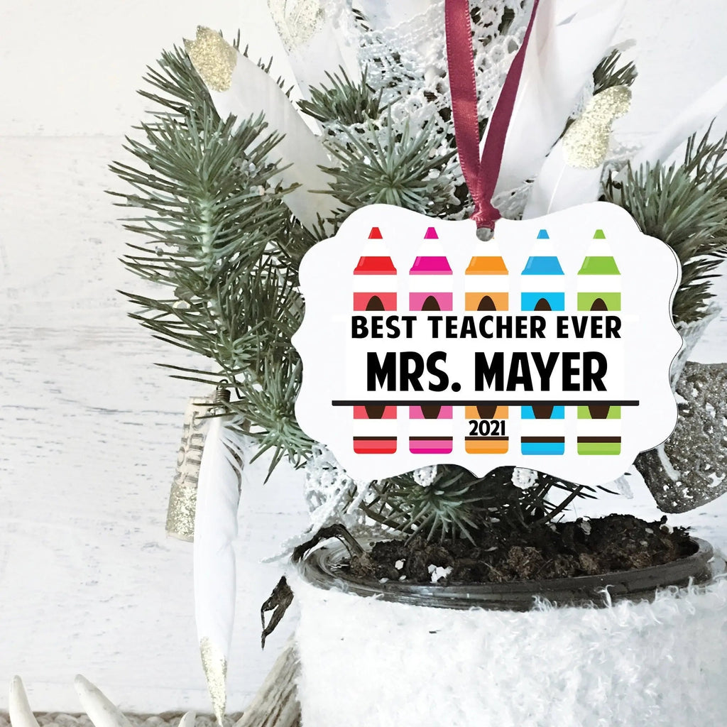 Teacher Ornament, Custom Teachers Gift, Personalized Christmas Ornament for Teacher Apprecaition