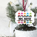 Teacher Ornament, Custom Teachers Gift, Personalized Christmas Ornament for Teacher Apprecaition