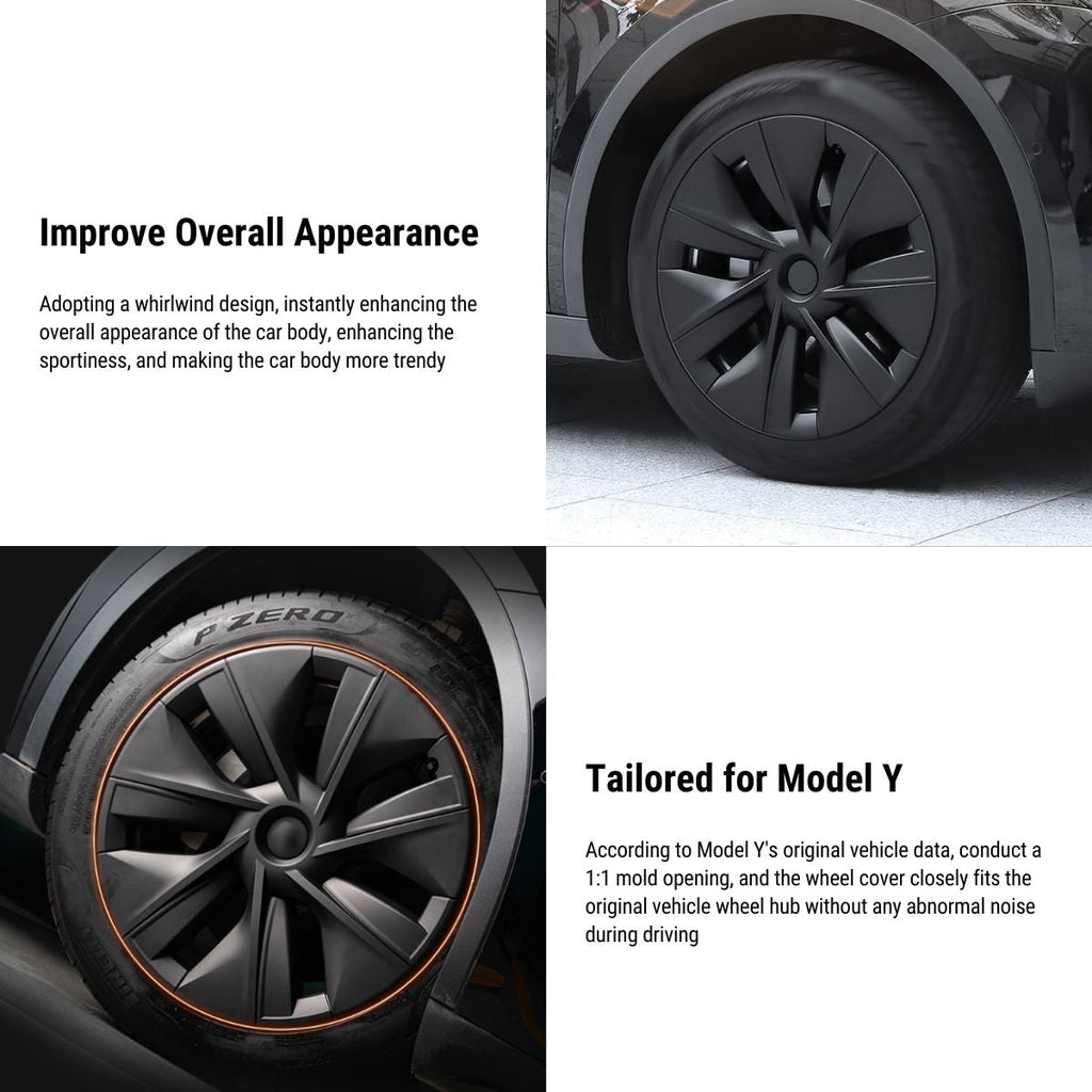 TESERY 19″ Gemini Dark Wheels Cover for Model Y (4PCS)