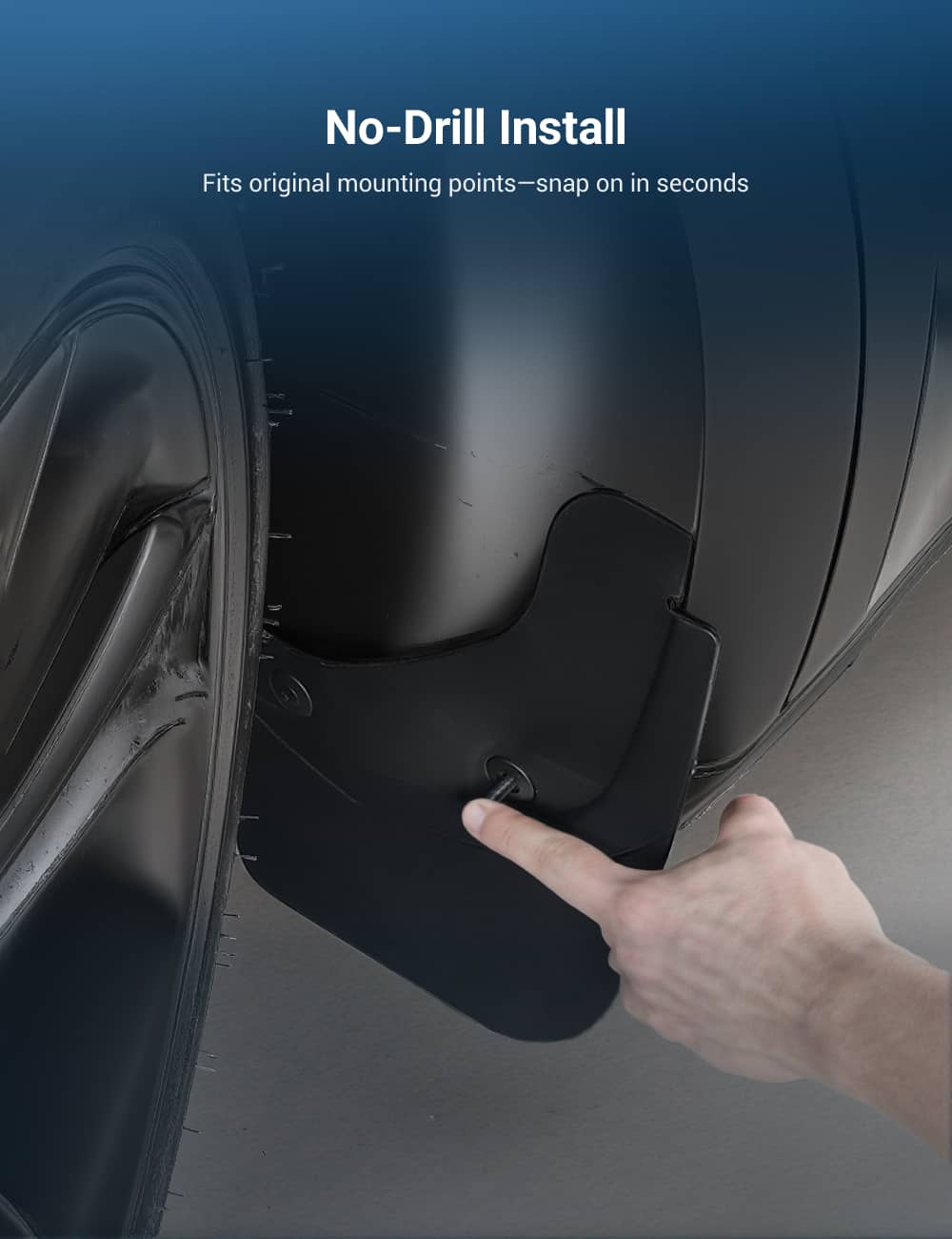 TESERY Hidden Mud Flaps for Model Y Juniper/ Model YL | Invisible Protection