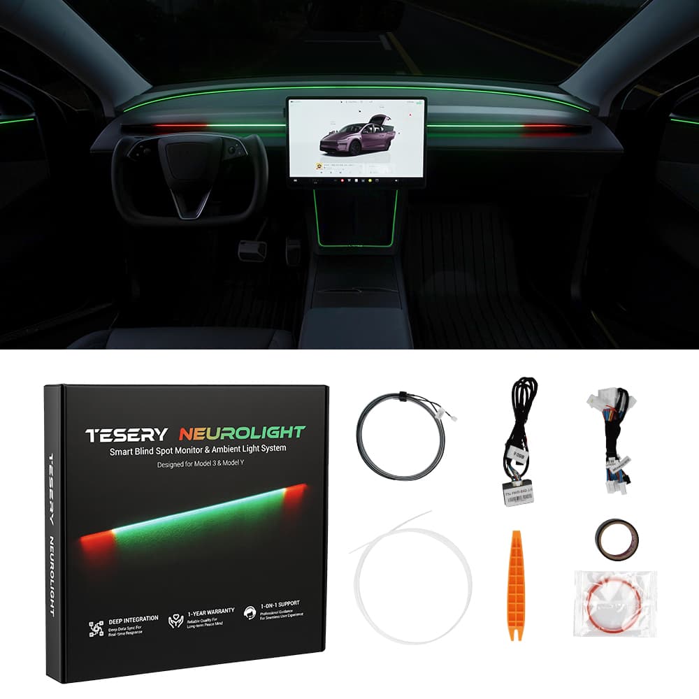 TESERY NeuroLight丨Model 3/Y Dashboard RGB Lights with Integrated BSD System