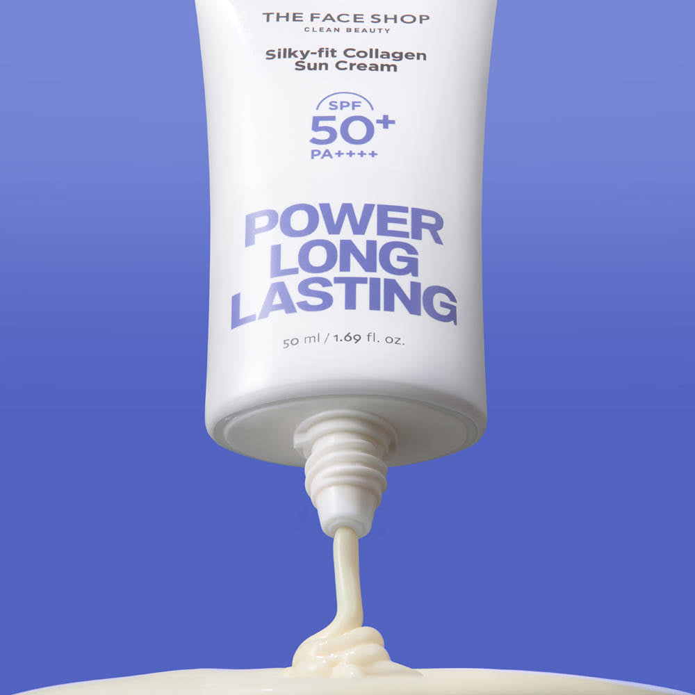 THE FACE SHOP Power Long Lasting Silky-fit Collagen Sun Cream SPF50+ PA++++ 50ml
