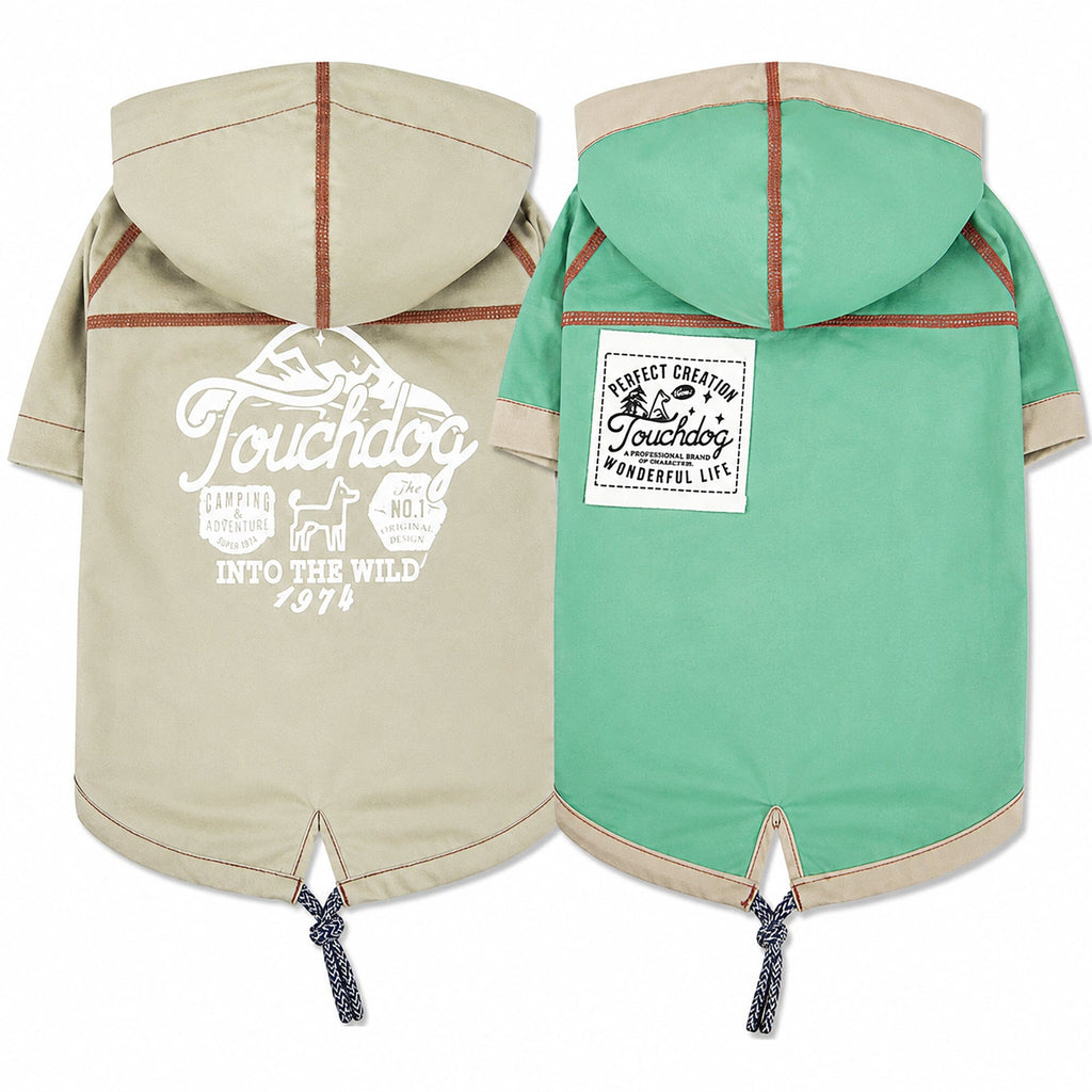 Touchdog 'Cloudburst' Reversible Fashion Waterproof Dog Raincoat