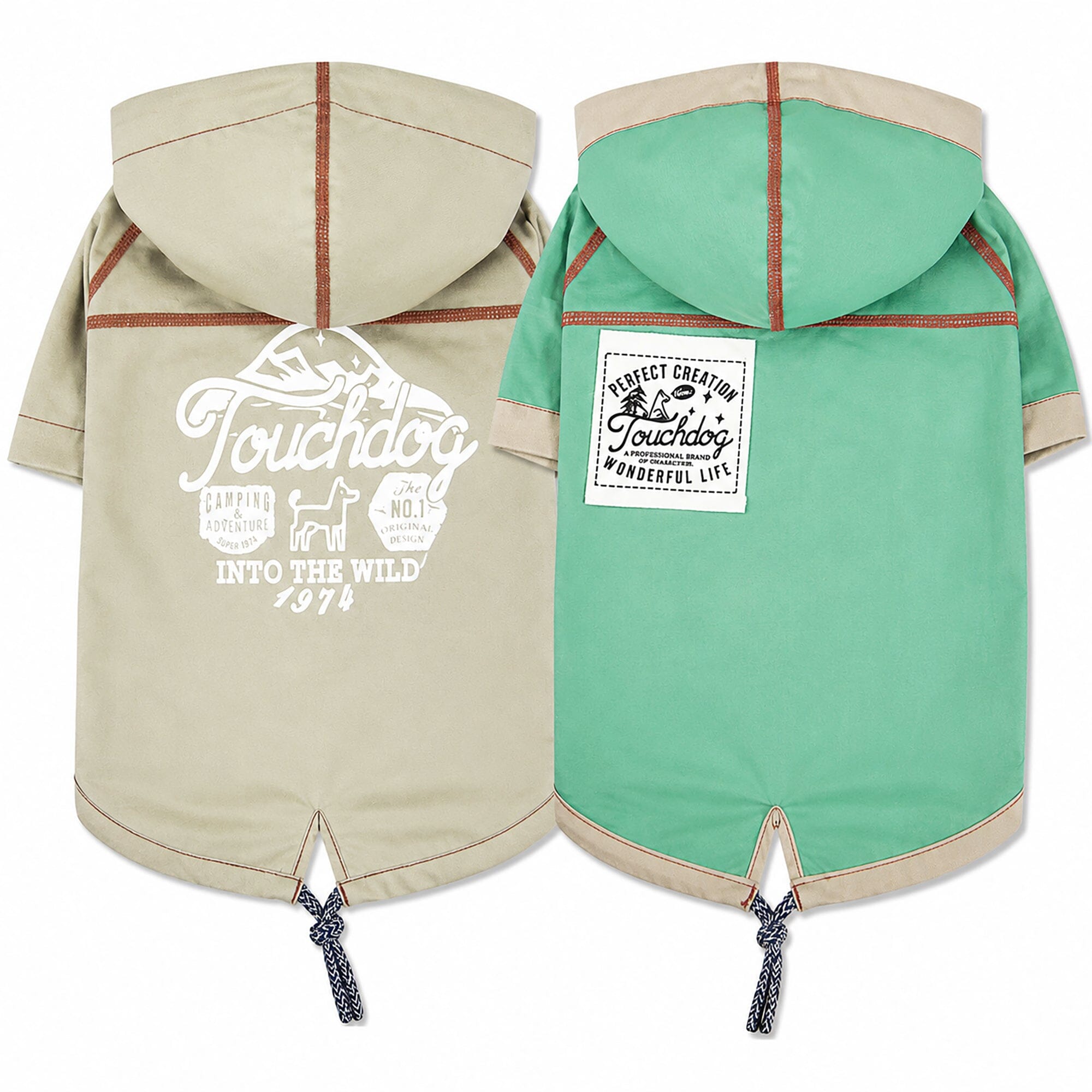 Touchdog 'Cloudburst' Reversible Fashion Waterproof Dog Raincoat