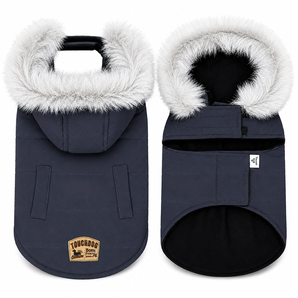 Touchdog 'Eskimo-Swag' Duck-Down Insulated Winter Dog Coat Parka