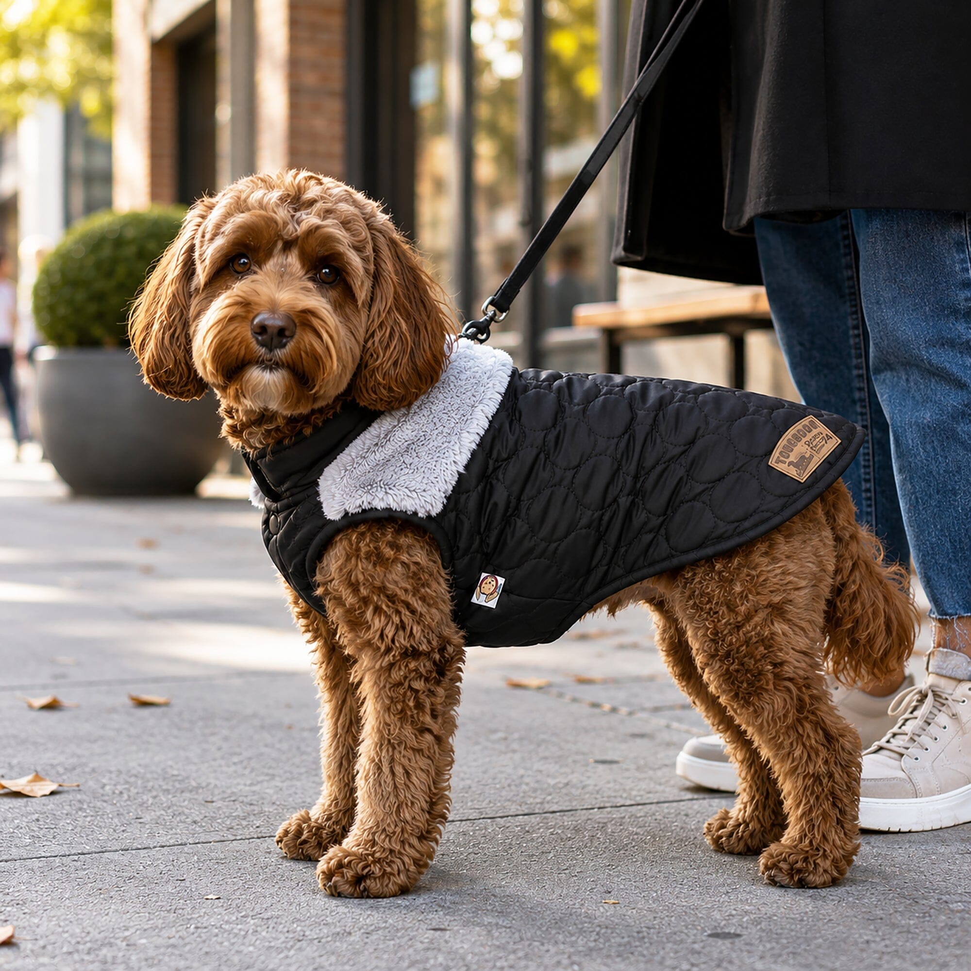 Touchdog 'Furrost-Bite' Fur and Fleece Designer Fashion Dog Jacket